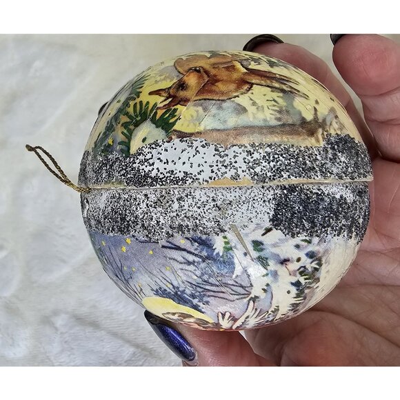 Paper Mache Christmas Ornament W. Germany - Picture 3 of 8
